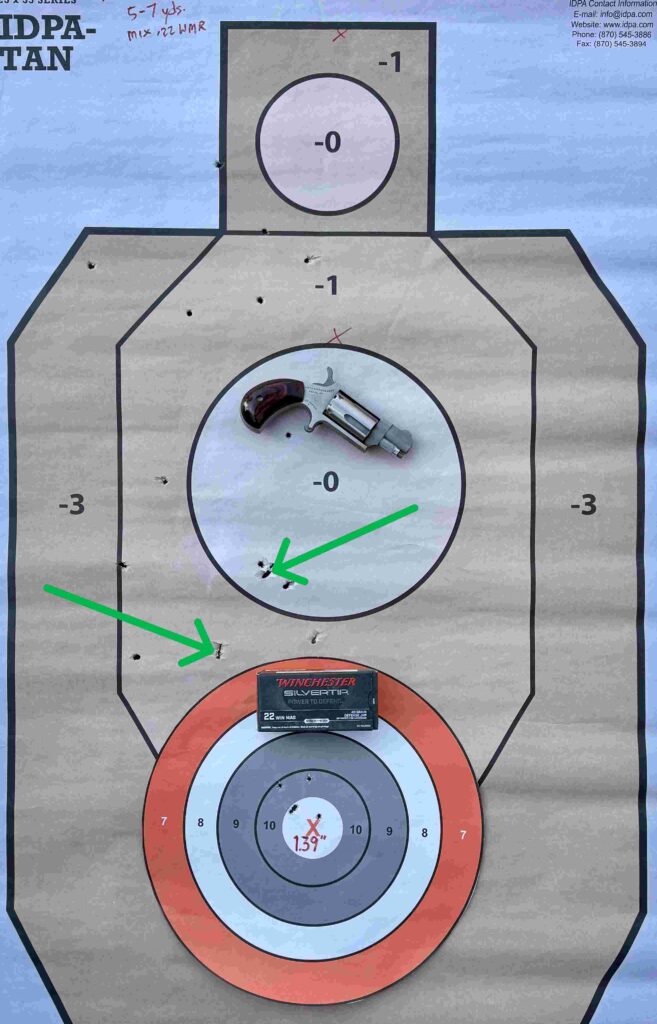 Range results photo of the target