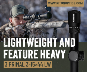 Advertisement for Riton Optics- Lightweight and Feature Heavy