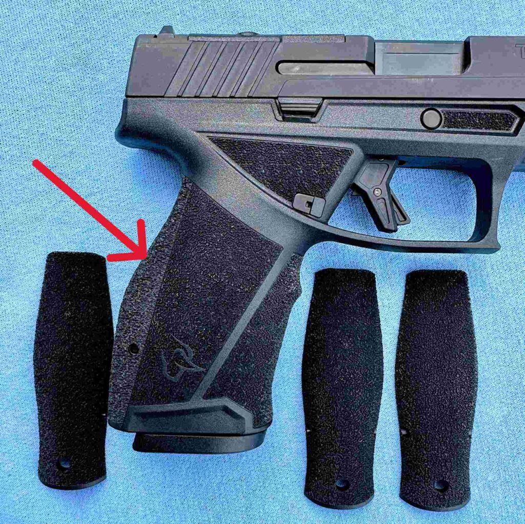 photo of the changeable backstraps 