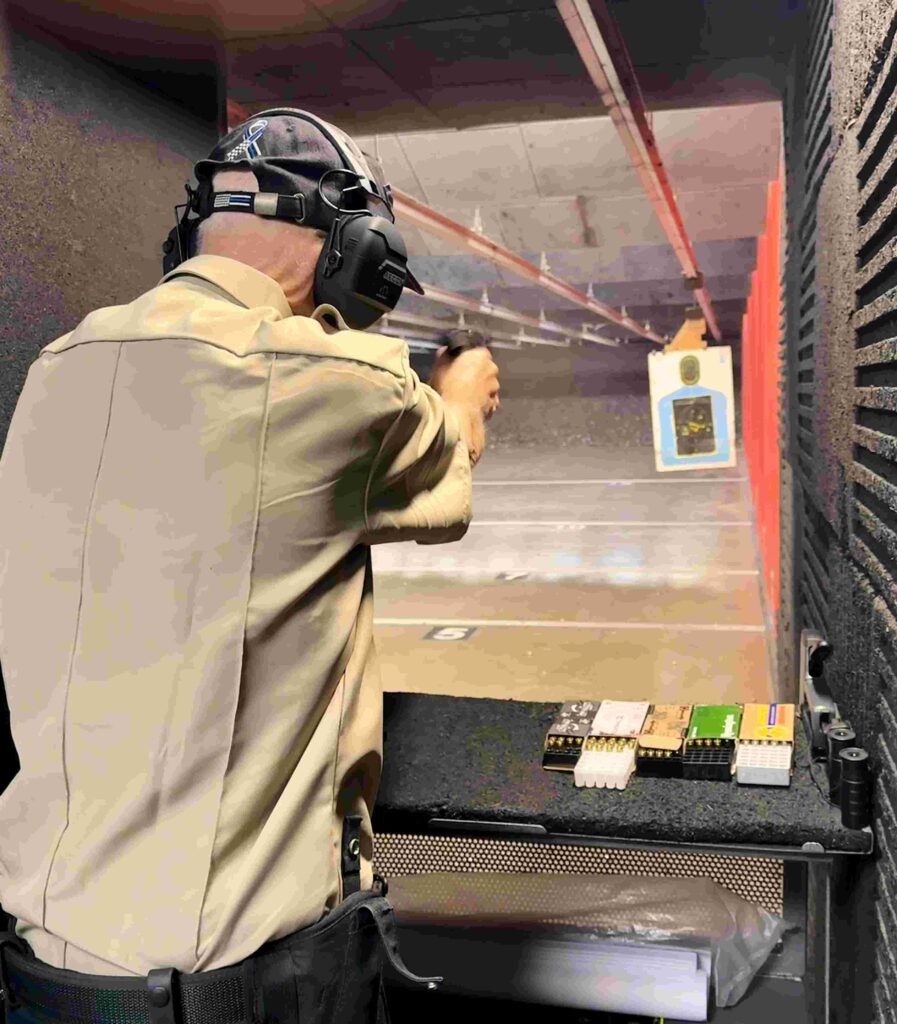 photo of 30-roun combat qualification testing by author 