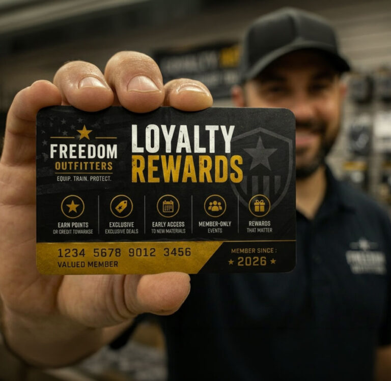 Man holding Sample Loyalty Card up to camera
