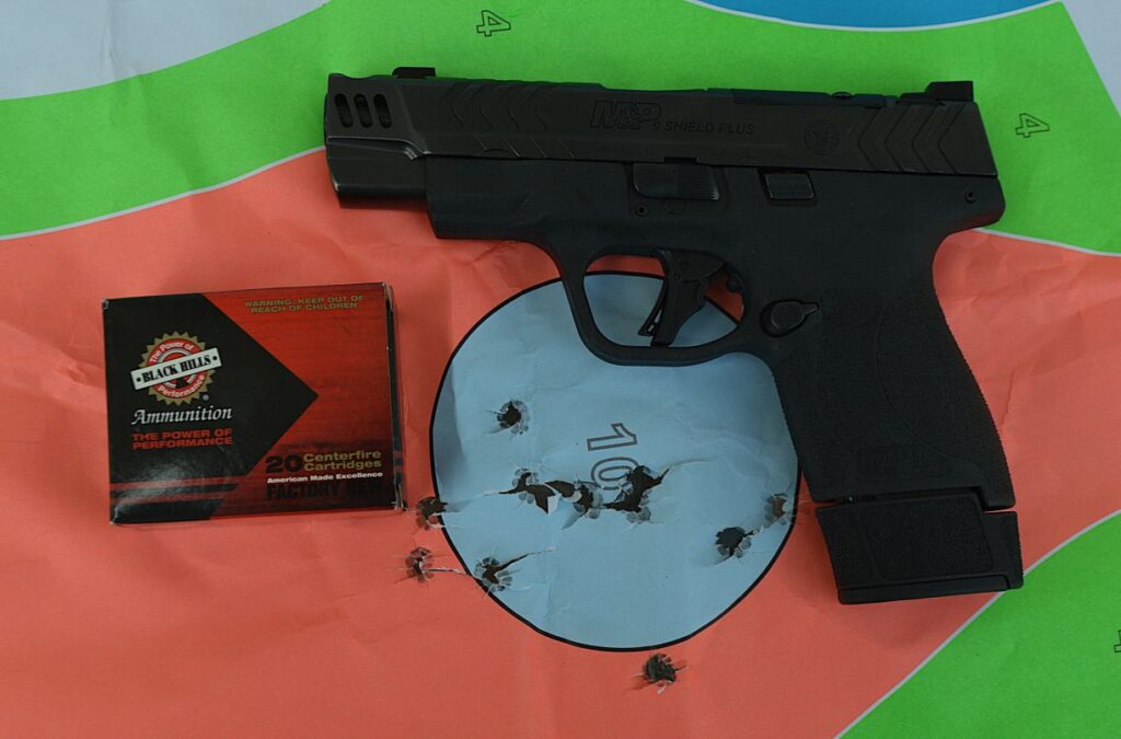 Photo of off-hand rapid fire range results