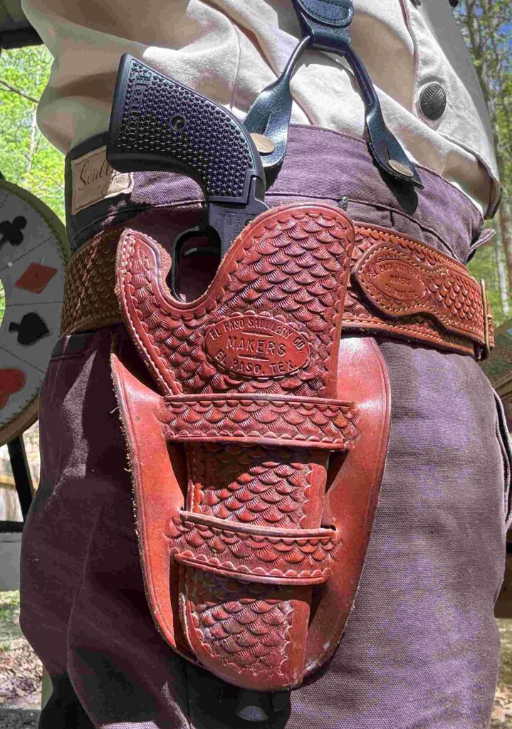 photo of gun in the holster 